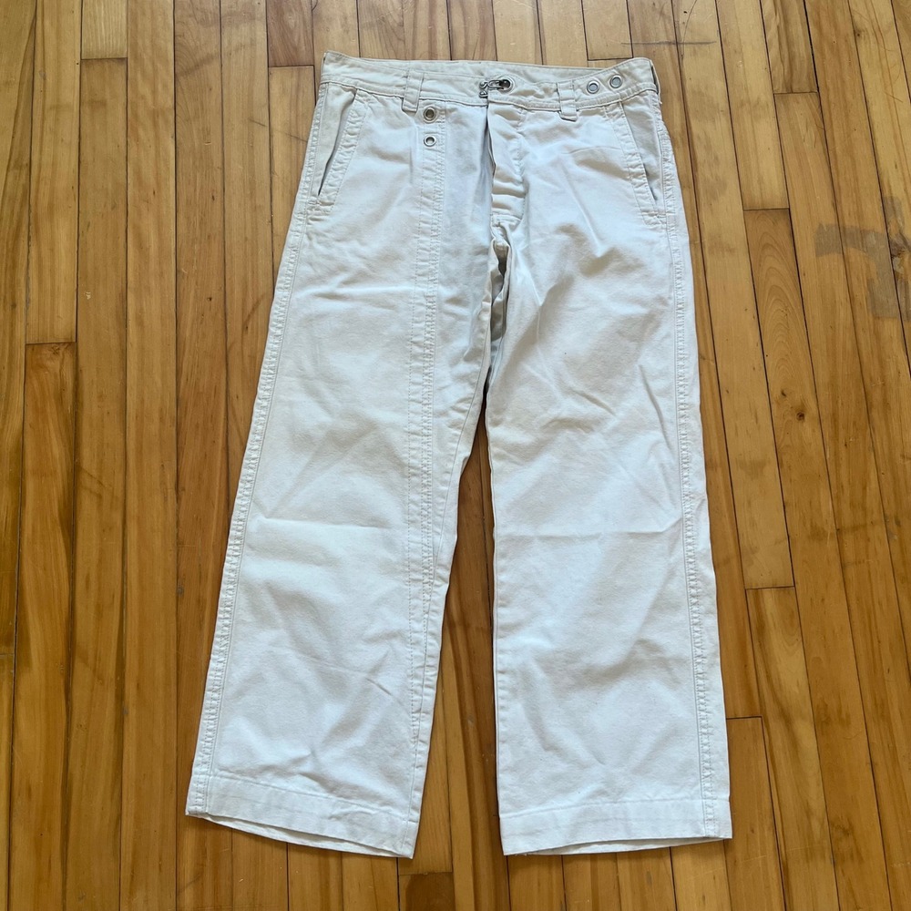 Diesel Men's Cream Wide-Leg Chinos